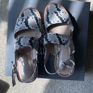 Brand new Vince Camuto platform animal print platform sandals